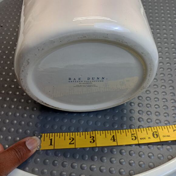 Rae Dunn Ceramic Flour Print Large Kitchen Canister Jar - Picture 4 of 8